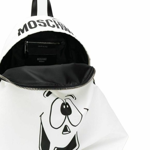 SS20 Moschino Coutre Jeremy Scott WHITE PUMPKIN FACE GHOST BACKPACK TRICK